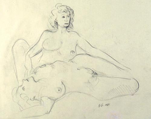 Nudes,1983, Life drawing, Pencil,18x24